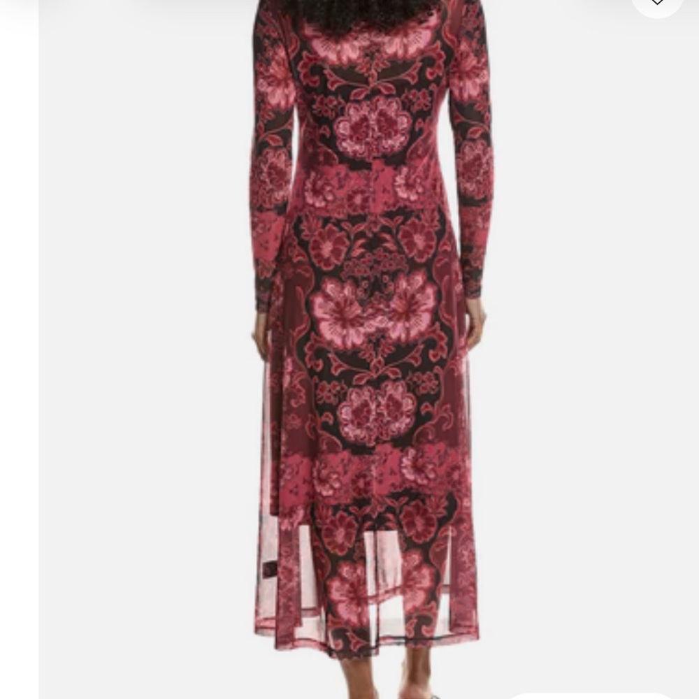 Johnny Was Scilla Floral Long Sleeve Dress with slip - Picture 2 of 4